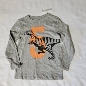 Old Navy 5T NWT Grey Dino shirt. Mixed Bin Z29